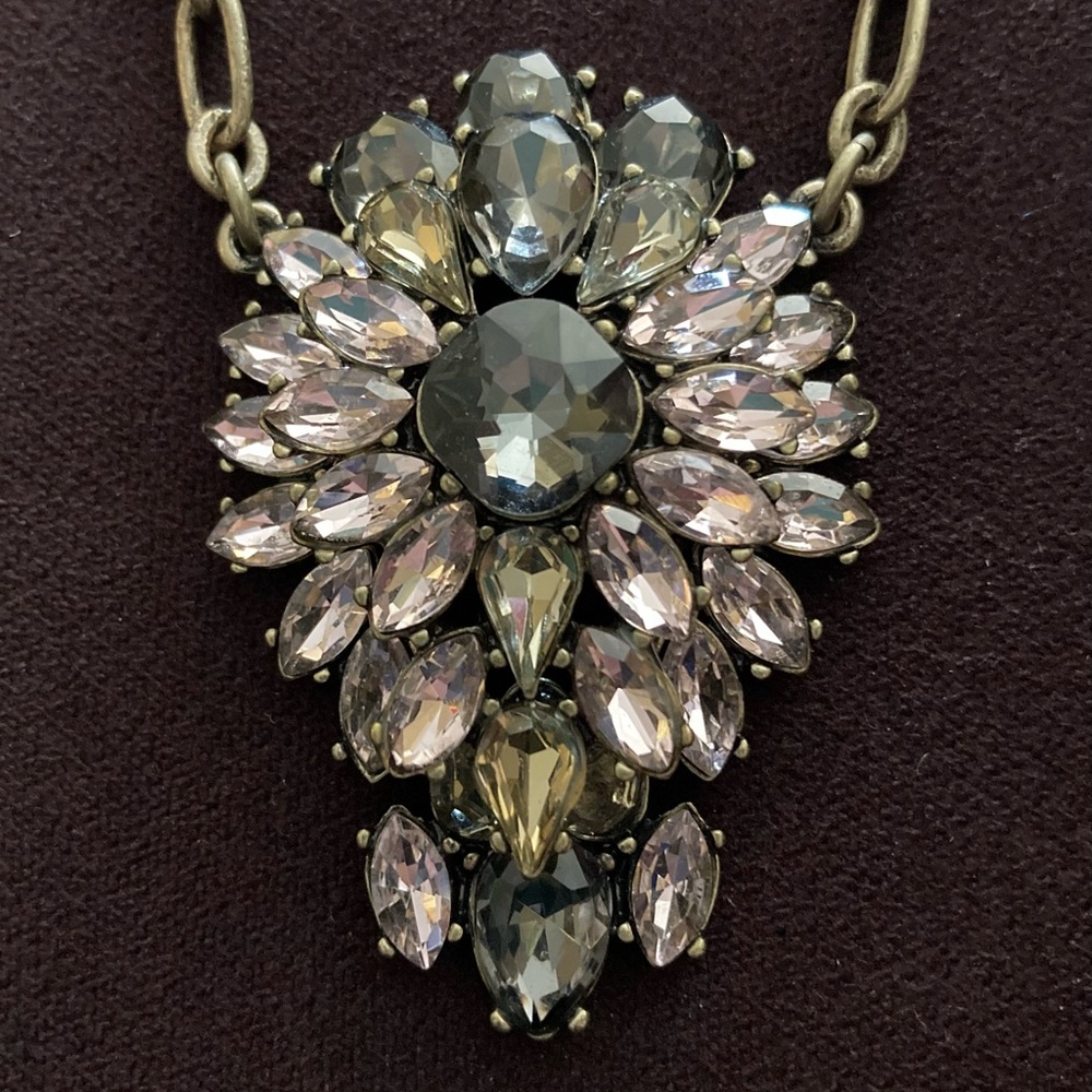 BANANA REPUBLIC Gold Tone Crystal Necklace